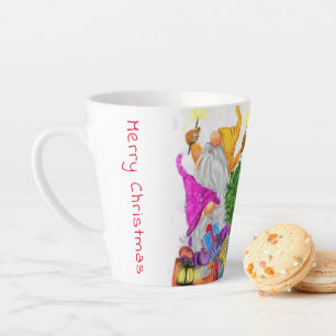 Tasse à latte avec gnomes de Noël