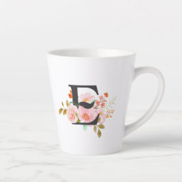 Tasse à latte Lettre E