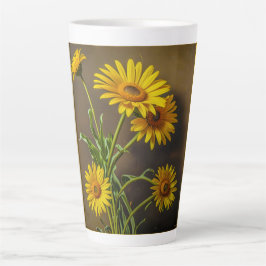 Tasse à Latte (Marguerites Jaunes)