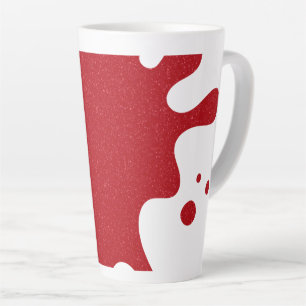 Tasse à latte personnalisée éclaboussée de rouge t