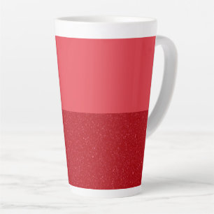 Tasse à latte personnalisée rouge tomate divisée