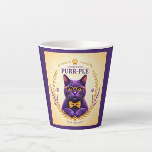 Tasse à latte Professor Purr-Ple™ – Restez curieux