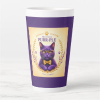 Tasse à latte Professor Purr-Ple™ – Restez curieux