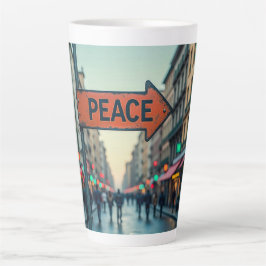 Tasse à Latte (Signe de Paix)