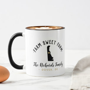 Tasse à monogramme de la famille Farm Sweet Farm d