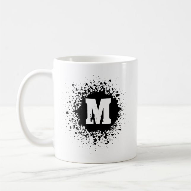 Tasse à monogramme double personnalisable avec tac (Gauche)