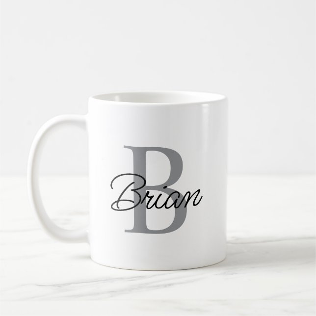Tasse à monogramme initial et nom, Tasse à nom per (Gauche)