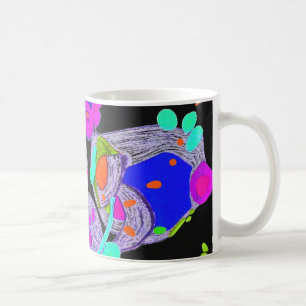 Tasse à monogramme Metamorphosis Blue Design