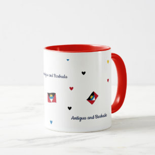 Tasse à motif Antigua Roots Drapeau des Caraïbes