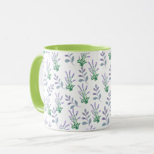 Tasse à motif botanique de lavande