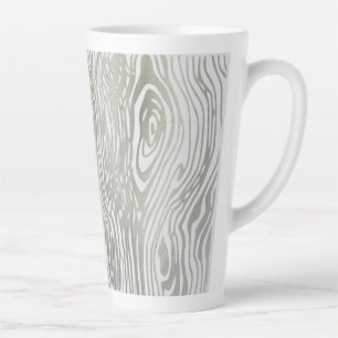 Tasse à motif de grain de bois latte