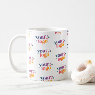 Tasse à motif de logo d'entreprise personnalisée