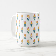 Tasse à motif de planche de surf de plage