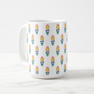 Tasse à motif de planche de surf de plage