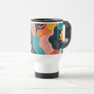 Tasse à motif floral fantaisiste