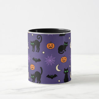 Tasse à motif Halloween Chat Noir - Mignonne et Si