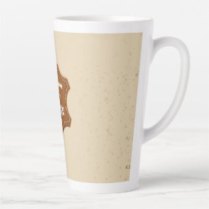 Tasse à motif neutre véritable latte 100 %