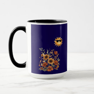 Tasse à motif tribal tournesol Boho – Chaud soleil