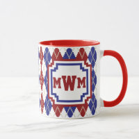 Tasse à motifs de losanges americana