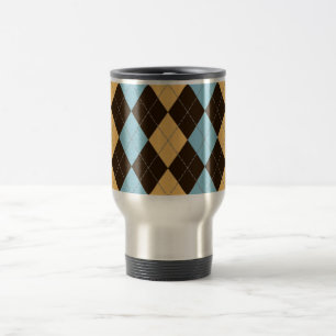 Tasse à motifs de losanges de voyage de rampe de