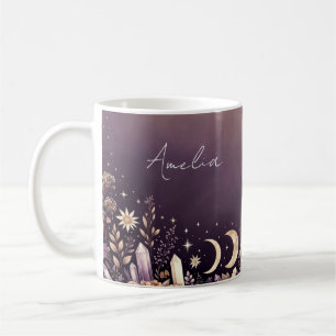 Tasse à nom botanique de cristal de phases lunaire