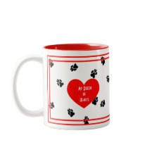 Tasse à poils durs de coeurs de teckel "reine"