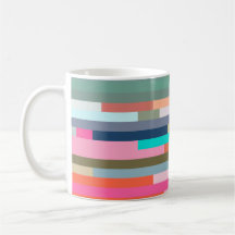Tasse à rayures colorées