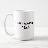 Tasse à script minimaliste "La raison pour laquell