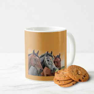 Tasse à tête de cheval ambre : Cadeau parfait