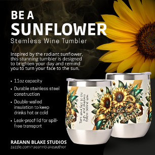 Tasse à vin sans tige Tournesol