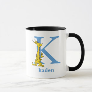 Tasse ABC du Dr Seuss : Lettre K - Bleu Ajouter Votre