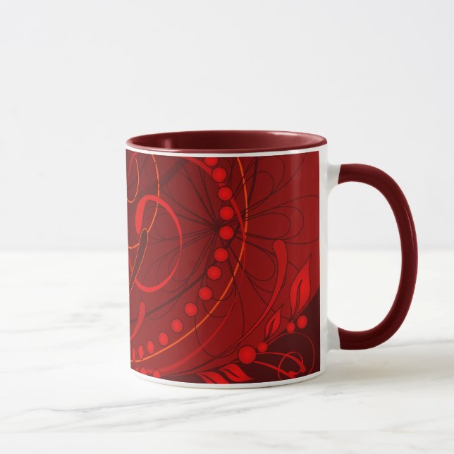 Tasse abstrait rouge (Droite)