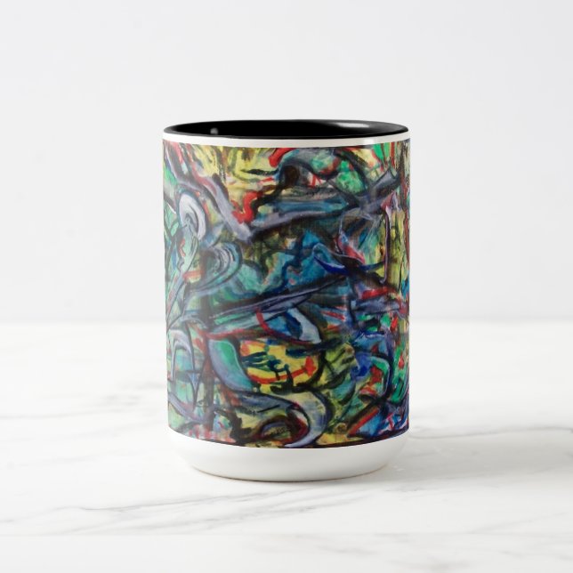 Tasse abstraite de café ou de thé par ValAries (Centre)