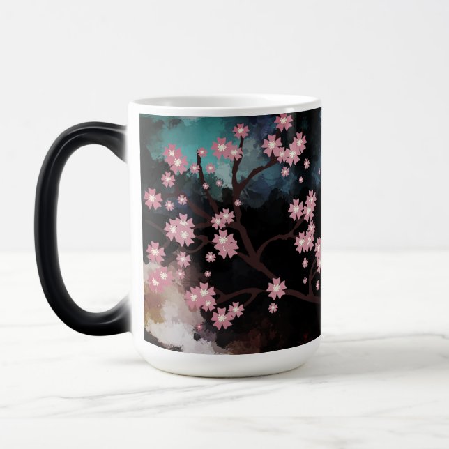 Tasse Abstraite de fleurs de cerisier (Gauche)