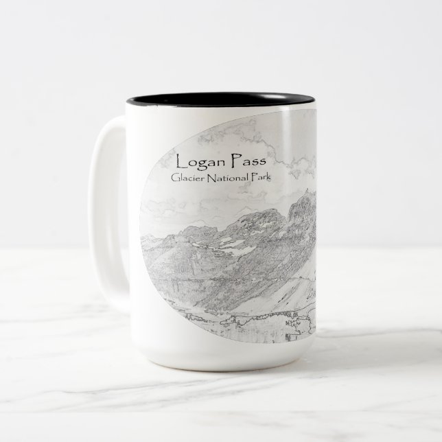 Tasse abstraite de paysage (Devant gauche)