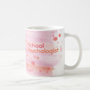 Tasse abstraite de psychologue d'école d'aquarelle