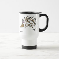 Tasse abstraite de voyage de hérisson