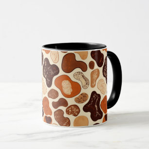 Tasse Abstraite Neutre Chaude – Motif Organique Mo