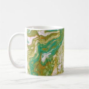 Tasse Abstraite Verte 'La Course Est Lancée 2'