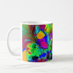 Tasse Abstrakte Kunstflorenexplosion