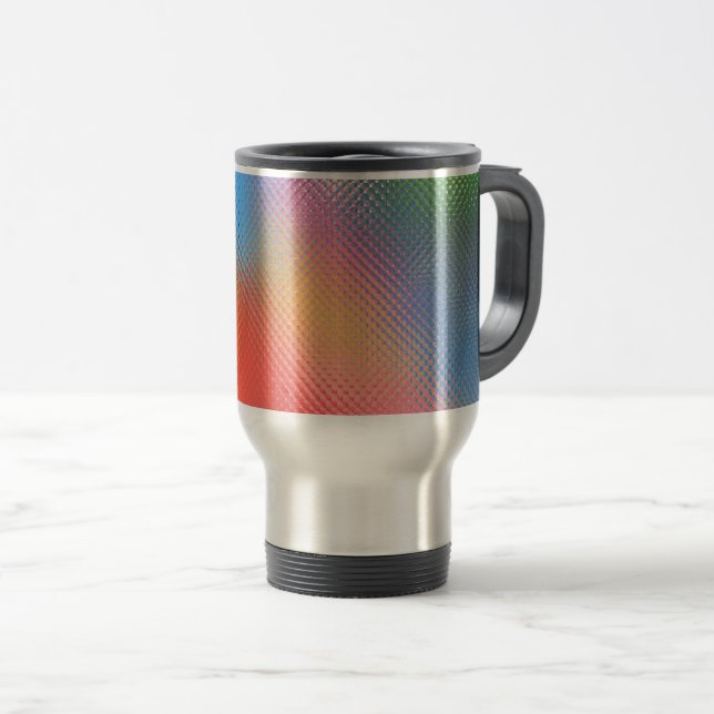 Tasse, "ABSTRAKTE RAINBOW-FARBEN" Reisebecher (VorderseiteRechts)