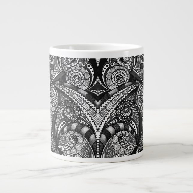 Tasse abstrakter Blumenhintergrund (Vorderseite)