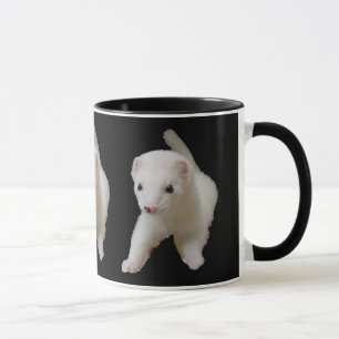Tasse Adorable Bébé blanc Ferret mignon Pet Louveur