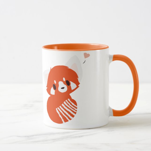 Tasse adorable de panda rouge (Droite)
