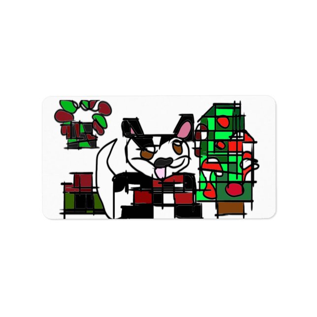 Tasse Adressaufkleber (Vorne)