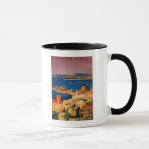 Tasse Affiche de voyage de Français, voyageant en Syrie
