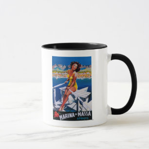 Tasse Affiche de voyage de marina de Massa