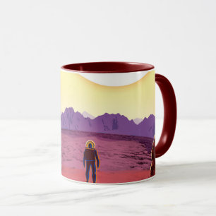 Tasse Affiche de voyage future de la NASA - Se détendre