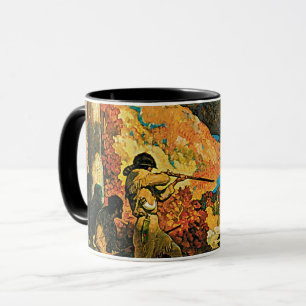 Tasse Affiche de voyage vintage NC Wyeth, Dans le vieux