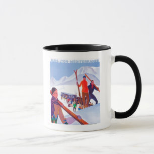 Tasse Affiche promotionnelle ferroviaire de PLM